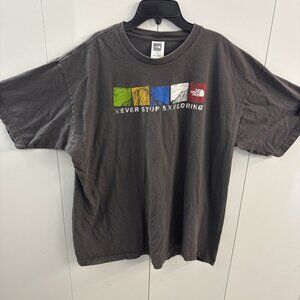 The North Face Mens T-shirt XXL Blue Never Stop Exploring 2XL